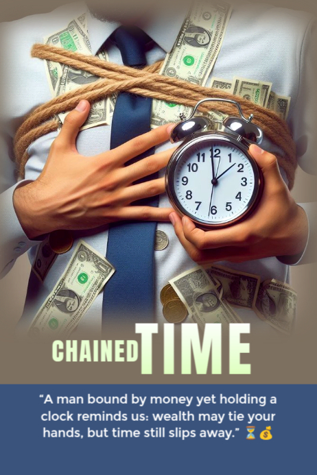 Time, clock, bind, time is money Poster template