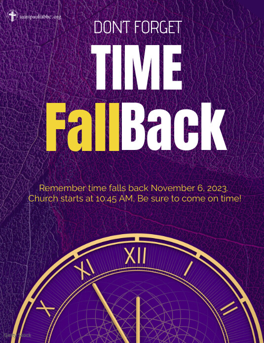 Time falls back Template | PosterMyWall