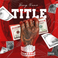 Red Hip-Hop Album Cover Cover ng Album Template