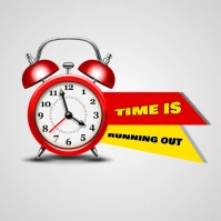 Time is running out Publicación de Instagram template