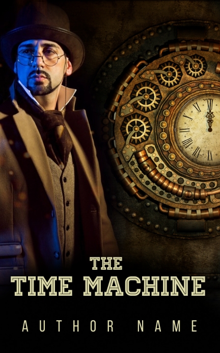 Copy of Time Machine Book cover design template | PosterMyWall