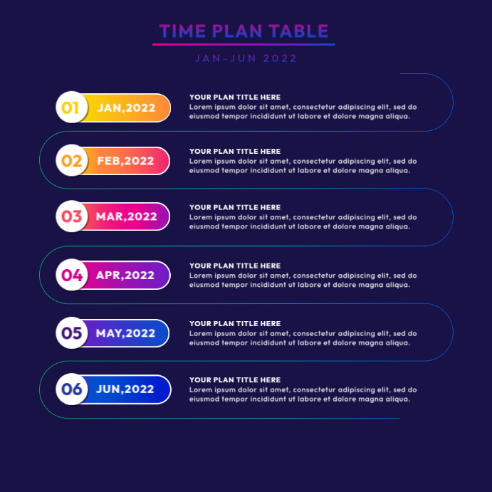Copy of Time Plan Table | PosterMyWall