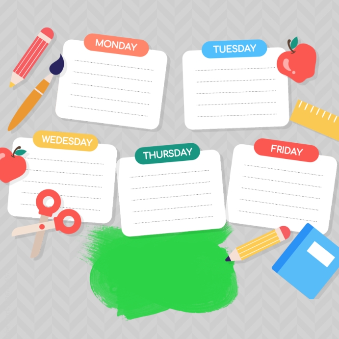 time table 2022 Instagram Post template