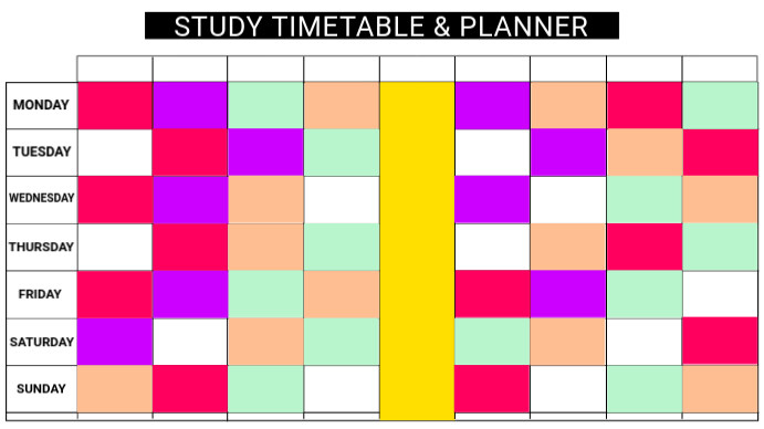 Time table Template | PosterMyWall
