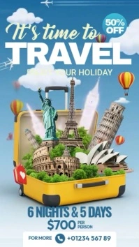 time to travel Instagram Story template