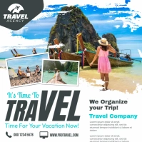 Time To Travel โพสต์บน Instagram template