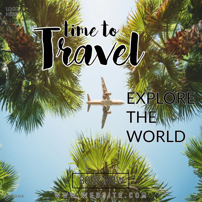 time to travel template Instagram Post