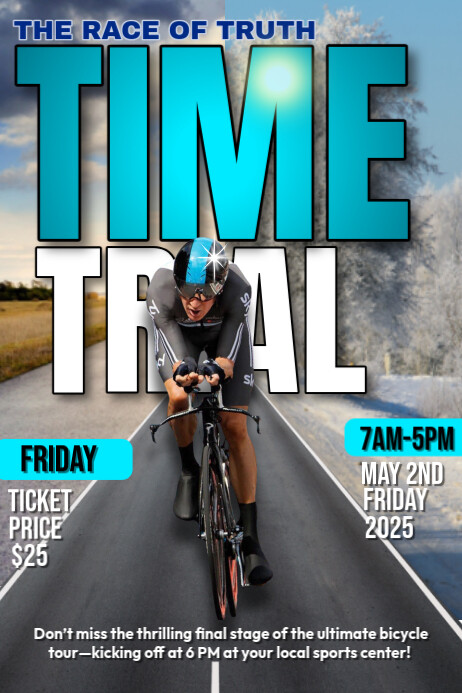 Time Trial Race day Plakat template