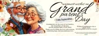 Timeless Love, Cherished Grandparents Forever Portada de Facebook template