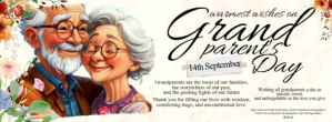 Timeless Love, Cherished Grandparents Forever รูปปกบน Facebook template