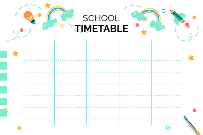 Timetable Poster template