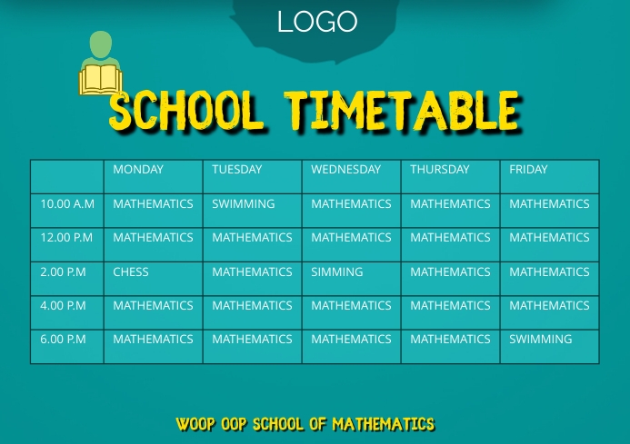 Timetable templates | PosterMyWall