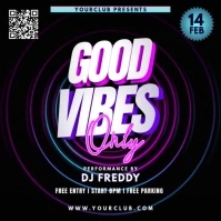 Tipografi Good Vibes Only Persegi (1:1) 方形(1:1) template