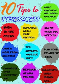 TIPS TO STRESSLESS POSTER A3 template