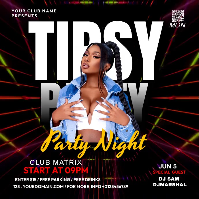 TIPSY PARTY (2) Instagram Post template