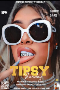 TIPSY THURSDAY Poster template