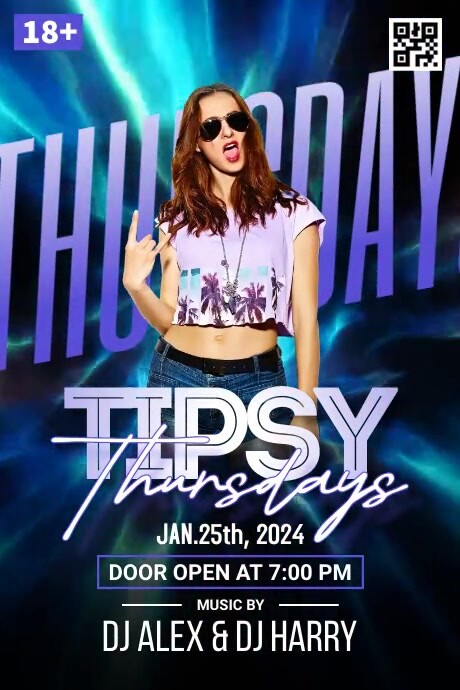 Tipsy Thursdays Template | PosterMyWall