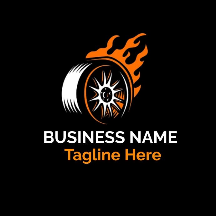 tire fire logo template