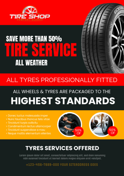 Tire Repair Template | PosterMyWall