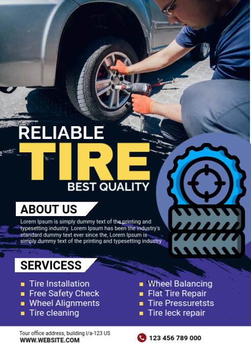 Tire Repair Template | PosterMyWall
