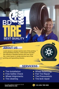 Tire Repair Banner 4' × 6' template