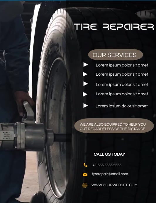 Copy of tire repair poster template | PosterMyWall