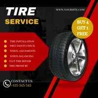 TIRE REPAIR TEMPLATES DESIGN Square (1:1)