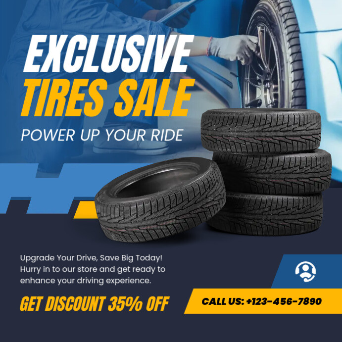 tire sale template Instagram na Post