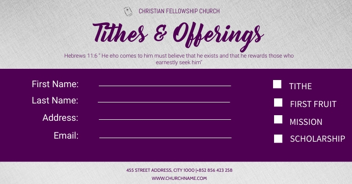 Tithes And Offering Banner