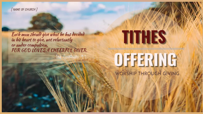 Modèle Tithes And Offerings | PosterMyWall