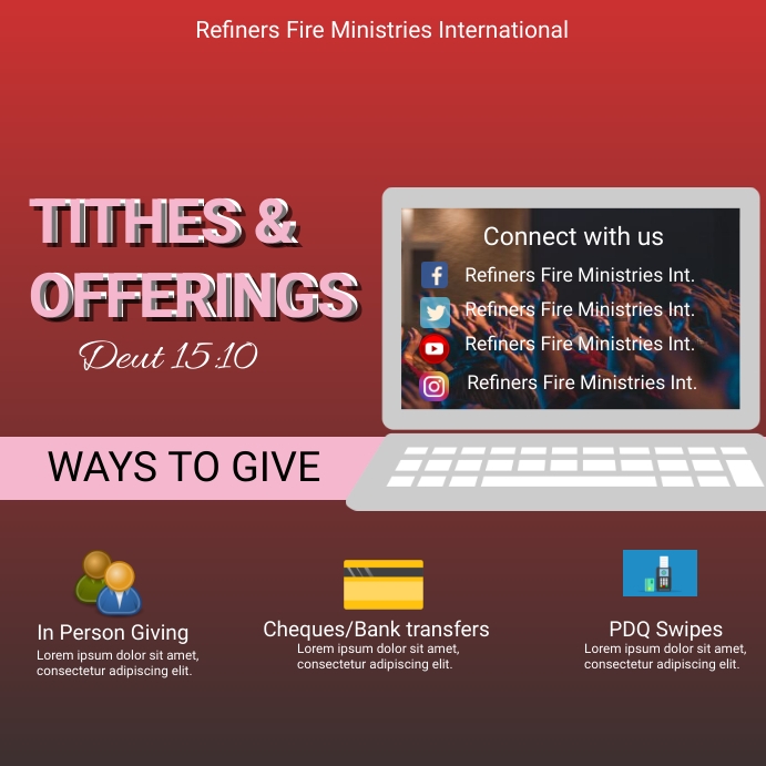Tithes and Offerings Church Banner Template | PosterMyWall