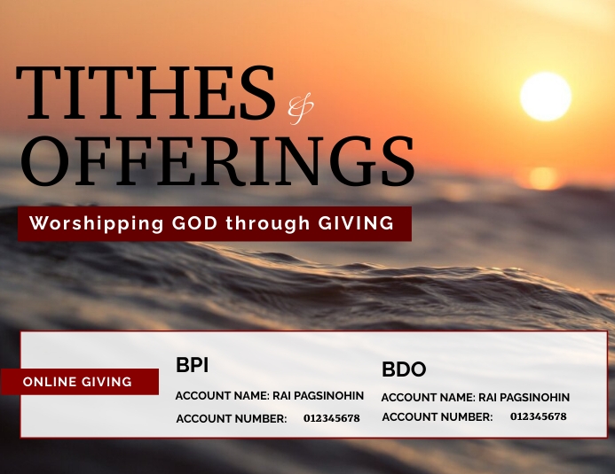 TITHES AND OFFERINGS Template | PosterMyWall
