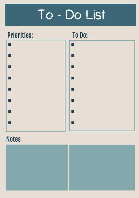 To-Do List Template | PosterMyWall