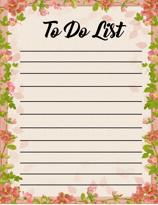 to do list Flyer (US Letter) template
