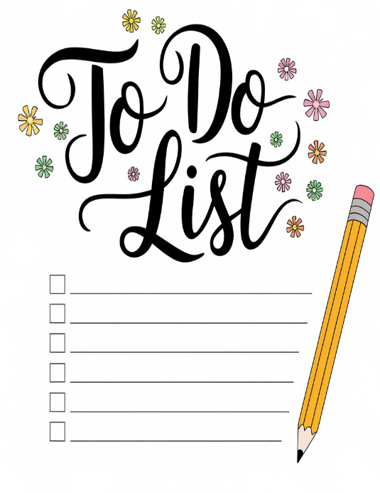 To do list Flyer (US Letter) template