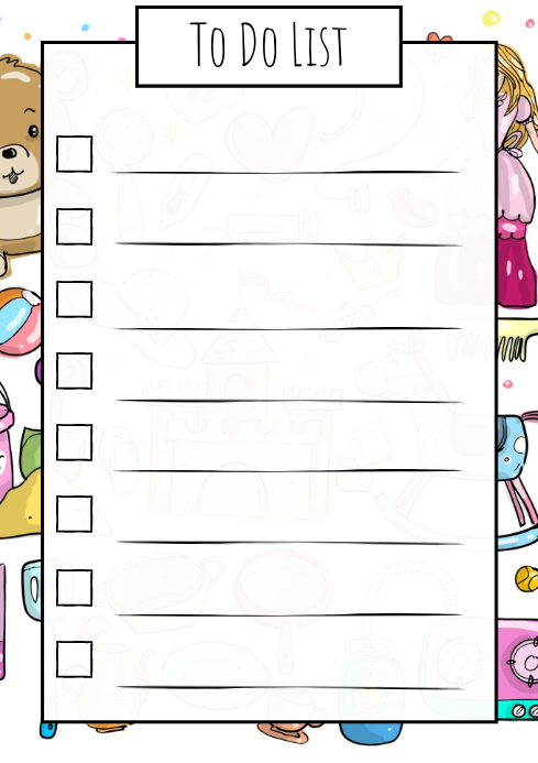 Printable To Do Lists For Kids