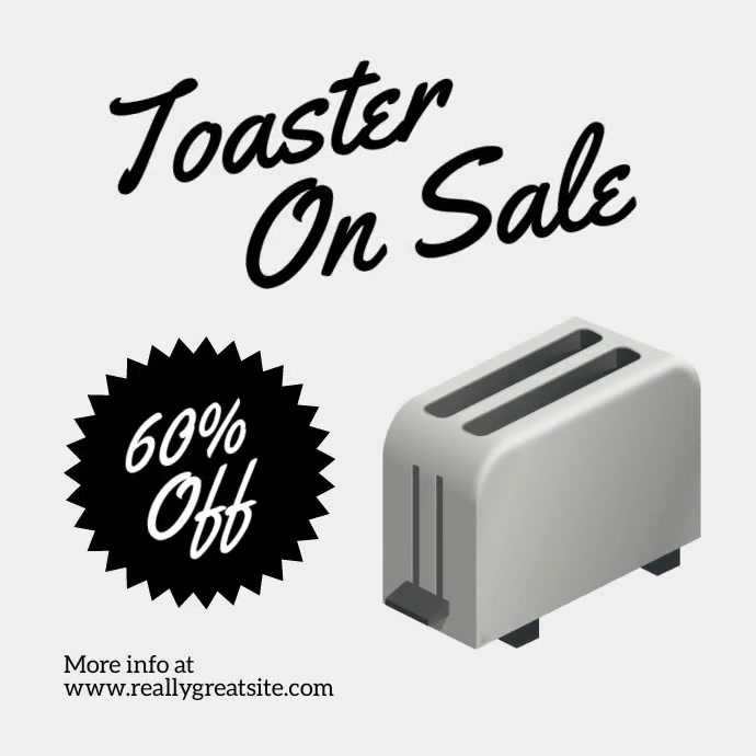 Toaster Sale - Square Video Post Template | PosterMyWall