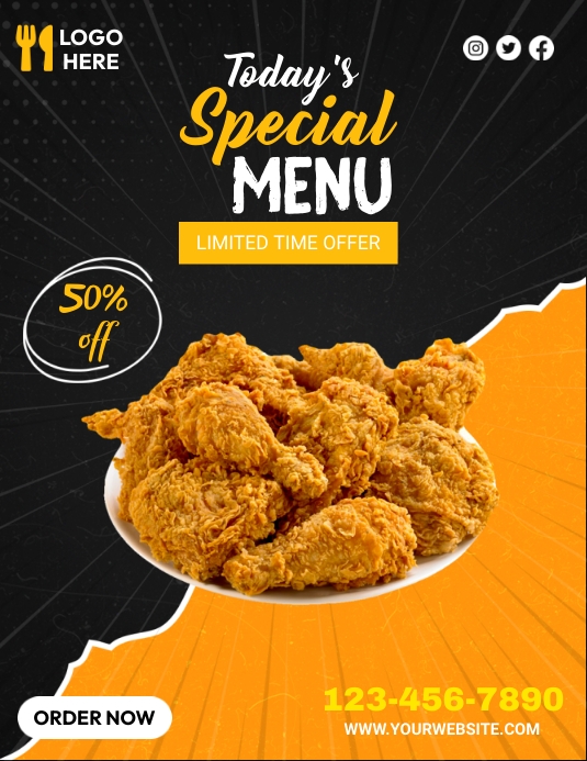 Today's Special Menu Flyer (US-Letter) template