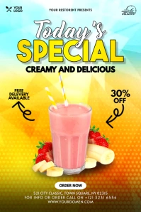 Today's special menu Poster template