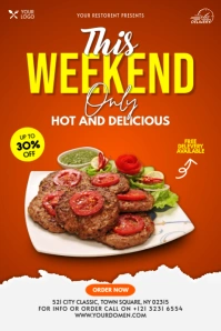 Today's special pizza Poster template