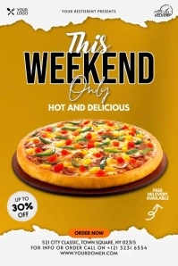 Today's special pizza Poster template