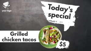 Today's special restaurant digital signage Ekran reklamowy (16:9) template