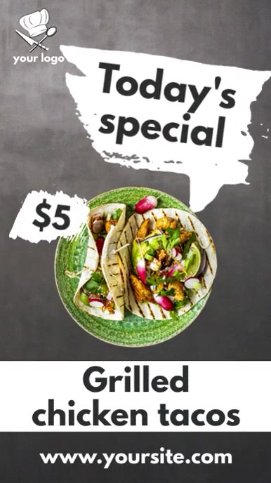 Today's special restaurant instagram story template