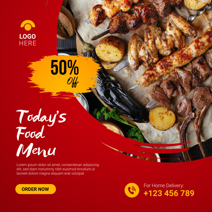 Today's Food Restaurant Menu Poster Template PosterMyWall