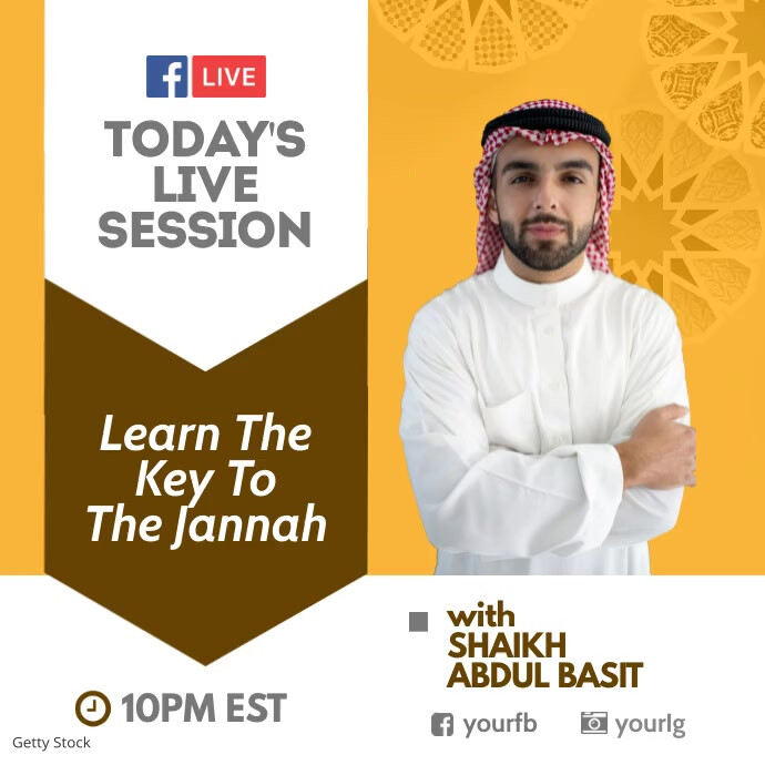 Today's live session facebook Instagram Post template