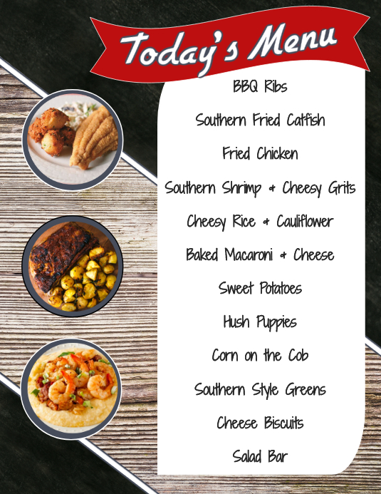 Today's Menu Flyer (US Letter) template