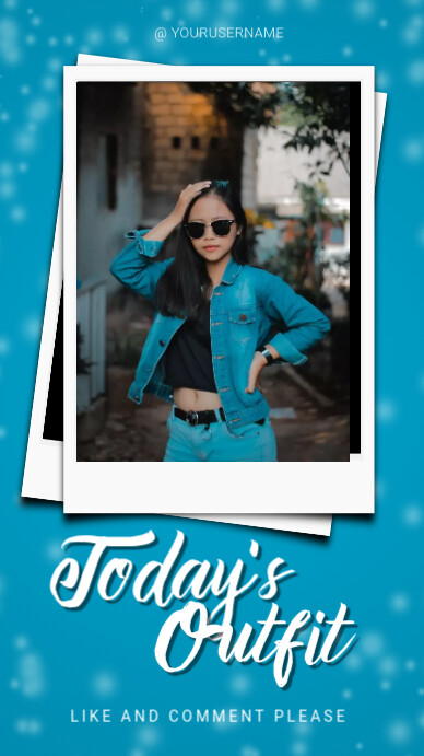 Today's outfit instagram story template