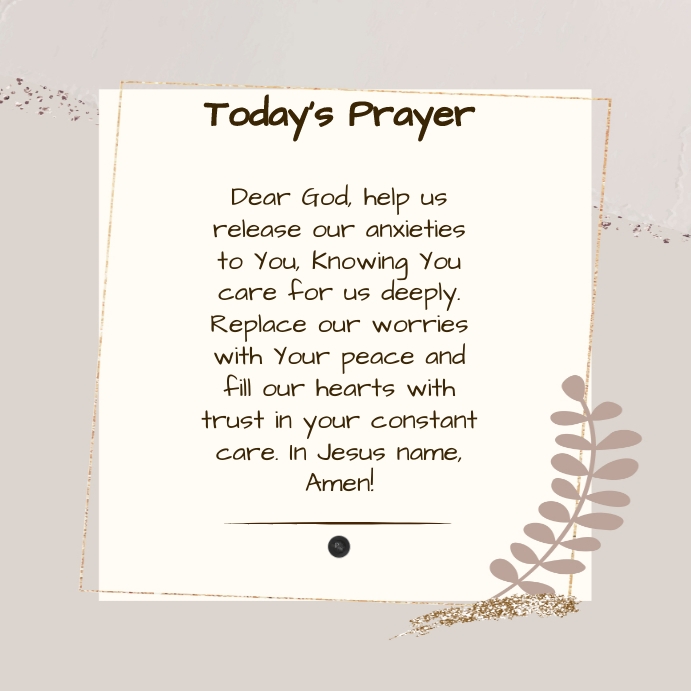 Today S Prayer Template PosterMyWall