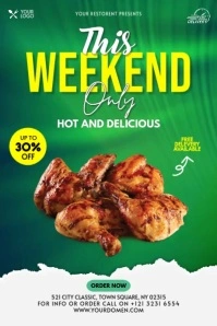 Today's special menu Affiche template