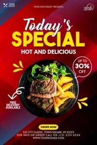 Today's special pizza Affiche template